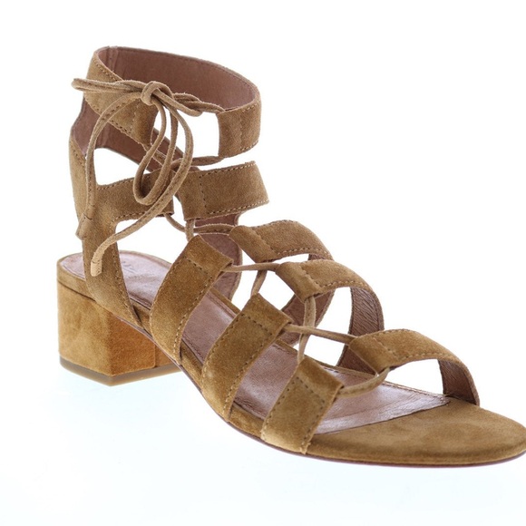 Frye Shoes - FRYE Chrissy Side Ghillie Cognac Brown Women's Dress Sandals Size 9